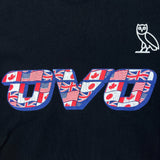 October's Very Own OVO Flag Runner T Shirt Mens XS Black Short Sleeve Graphic Tee