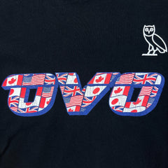 October's Very Own OVO Flag Runner T Shirt Mens XS Black Short Sleeve Graphic Tee