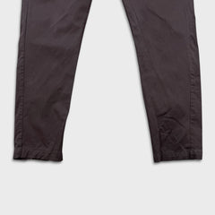 Lacoste Pants Mens 40x32 Brown Tailored Fit Twill Casual Chino Slim Trousers