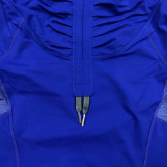 Lululemon Run Stay On Course Pullover Womens Size 4 Blue Sports Hooded Sweater