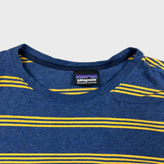 Patagonia Pocket T Shirt Mens Medium Blue Striped Lightweight Short Sleeve Tee