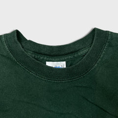 Vintage Y2K Gildan Ultra Cotton Blank T Shirt Mens Small Green Faded Short Sleeve Pocket Tee