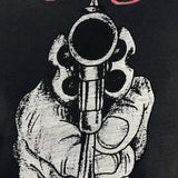Vintage Y2K Ed Hardy Christian Audigier Pistol T Shirt Mens Large Black Faded Distressed