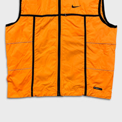 Vintage 90s Nike Vest Jacket Mens Medium Orange Sportswear Swoosh Full Zip 3M