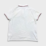 Moncler Maglia Polo Shirt Manica Corta Mens Small White Pique Short Sleeve