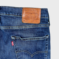 Levi's 502 Jeans Mens 34x32 Blue Regular Taper Fit Dark Wash Stretch Denim Pants