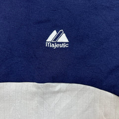 Vintage Majestic Authentic Long Sleeve Shirt Mens Large Blue MLB USA 90s Baseball