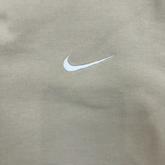 Nike Sportswear Sweatshirt Mens Large Beige Swoosh Pullover Crewneck