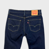 Levi's 511 Jeans Mens 33x32 Blue Slim Fit Mid Rise Dark Wash Stretch Denim Pants