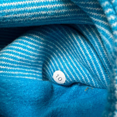 Lululemon Scuba Hoodie Womens Size 10 Blue Full Zip Striped Hooded Sweater