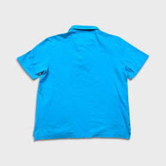Robert Graham Shirt Mens Medium Blue Casual Preppy Short Sleeve Polo