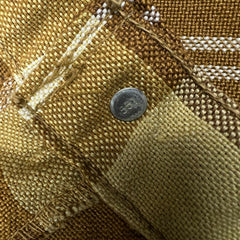 Vintage 70s Levi’s Sta-Prest Pants Mens 32x29 Brown Plaid Flare Leg Trousers