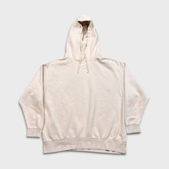 Nike Sportswear Hoodie Mens Large Beige Center Swoosh Hooded Sweater