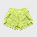 Lululemon Track That Short 5" Womens Size 10 Yellow Athletic Lined Running Pants