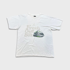 Vintage 2006 Air Jordan 5 Green Bean T Shirt Mens Medium White Fresh Out The Box Tee