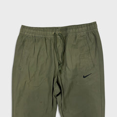 Nike Sportswear Track Pants Mens Large Green Woven Swoosh Taper Leg