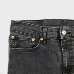 Levi's 511 Jeans Mens 32x32 Black Slim Fit Mid Rise Fade Dark Wash Stretch Denim Pants
