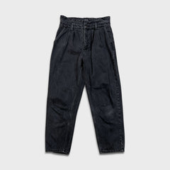 BDG Jeans Womens 27x25 Black Urban Outfitters High Rise Taper Leg Baggy Denim Pants