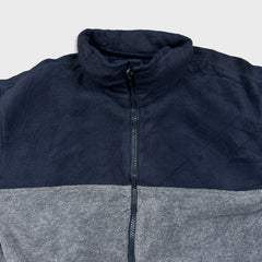 Nautica Jacket Mens Large Blue Reversible Fleece Full Zip Heavy Coat Outdoor