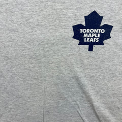 Vintage 90s Starter Toronto Maple Leafs T Shirt Mens Medium Gray NHL Hockey Tee