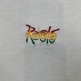 Vintage 90s Roots Canada T Shirt Mens Medium White Rasta Single Stitched Tee