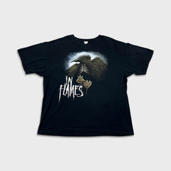 2013 In Flames North American Tour T Shirt Mens 2XL Black Metal Rock Band Tee