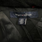 Tommy Hilfiger Jacket Mens Large Black Flag Outdoor Full Zip Puffer Down Coat
