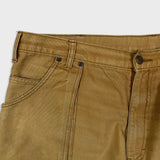 Vintage Y2K Dickies Pants Mens 38x31 Beige Double Knee Distress Carpenter Canvas Workwear