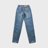 Vintage 90s Levi's 550 Jeans Men 27x32 Blue Relaxed Fit Tapered Leg Medium Wash Pants