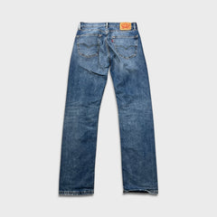 Levi's 505 Jeans Mens 32x34 Blue Regular Fit Straight Leg Faded Medium Wash Denim Pants