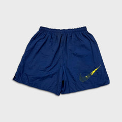 Vintage 90s Nike Sportswear Shorts Mens Large Blue Swoosh Pocketed