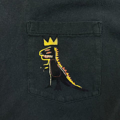 Uniqlo Jean Michel Basquiat SPRZNY T Shirt Mens Large Gray Graphic Pocket Tee