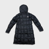 The North Face Metropolis Jacket Womens Small Black 600 Down Puffer Long Coat