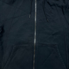 Vintage Y2K Nike Air Jordan Hoodie Mens Large Black Jumpman Full Zip Hooded Sweater