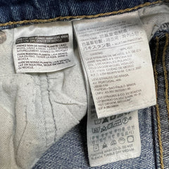 Levi's 511 Jeans Mens 32x32 Blue Slim Fit Distressed Medium Wash Faded Denim Pants