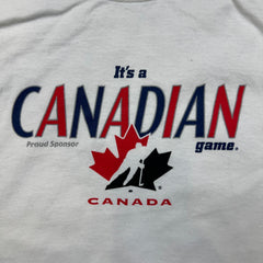 Vintage Y2K Molson Canadian Team Canada T Shirt Mens XL White NHL Hockey Tee