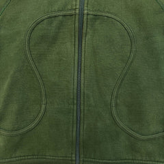 Lululemon Scuba Hoodie Womens Small Green Full Zip Sports Hooded Sweater