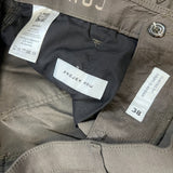 Projek Raw Pants Mens 38x29 Gray Classic Fit Straight Chino Casual Trousers