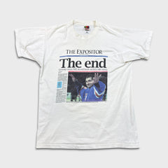 Vintage 1999 Wayne Gretsky T Shirt Mens Large White The End Retirement NHL Hockey Tee