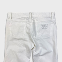 Vintage Polo Ralph Lauren Jeans Mens 36x32 White 625 Wide Flare Leg USA Denim Pants