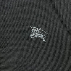 Burberry Brit Polo Shirt Mens XS Black Nova Check Tartan Preppy Tee