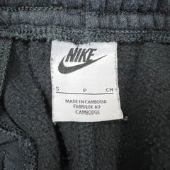 Nike Sportswear Sweatpants Mens Small Black Swoosh Taper Leg Fleece Jogger