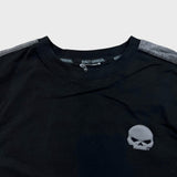 Vintage Y2K Harley Davidson Skull Shirt Mens XL Black Spell Out Long Sleeve Tee
