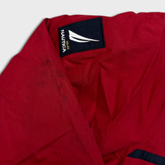 Nautica Jacket Mens XL Red NS-83 Reverisble Puffer Down Full Zip Outdoor Coat