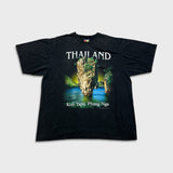 Vintage 90s Thailand T Shirt Mens XL Black Koh Tapu James Bond Island Faded Tee