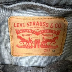 Levi's Denim Jacket Mens Medium Gray Type III Light Wash Western Trucker