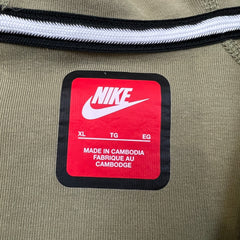 Nike Sportswear Hoodie Womens Medium Green Tech Fleece Full Zip Hooded Sweater