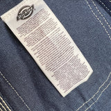 Dickies Overalls Mens 40x28 Blue Bib Medium Wash Hammer Loop Workwear Frayed