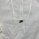 Nike Sportswear Heritage Woven Jacket Womens White Medium Pullover 1/2 Zip