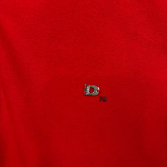 Diesel Polo Shirt Mens XL Red Short Sleeve Stretch Cotton Zip Button Up